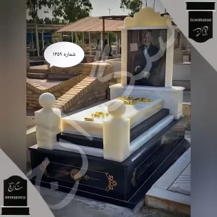 سنگ قبر مرمر سفید سلطنتی