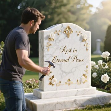 سنگ قبر لاکچری سفید