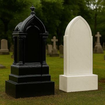 تفاوت سنگ قبر مشکی و سفید | انتخاب بهترین رنگ برای مزار