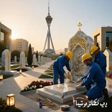 فروش سنگ قبر همراه با نصب در تهران