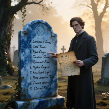 سنگ قبر مرمر آبی