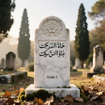 سنگ قبر سفید مرمر