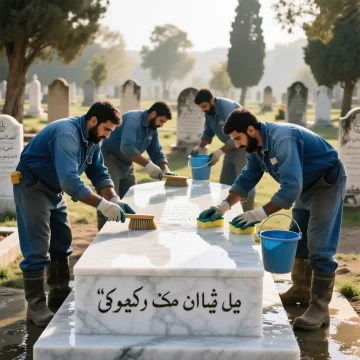 سنگ قبر سفید مرمر